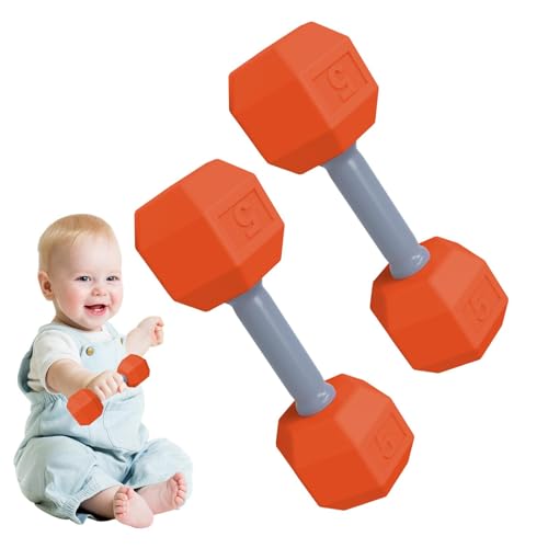 Beißspielzeug – Zubehör für 2 Trainingshanteln | Baby Rassel Hantel Hanteln Spielzeug, Baby Fitness Spielzeug, niedliches Spielzeug für Babys von Generic