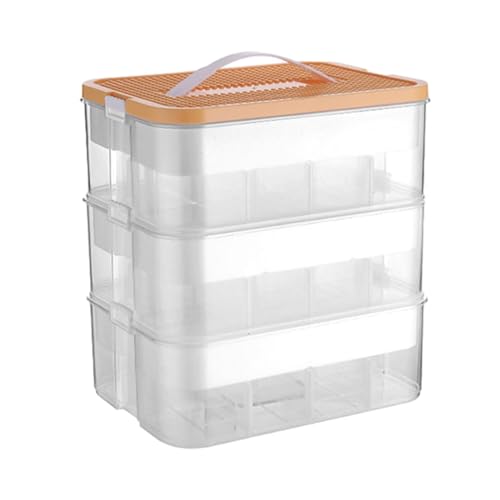 Belag-Aufbewahrungsbox, Stapelbar, mit Fächern und Griff, staubdicht stapelbare Organizer, langlebige Belag-Box von Generic