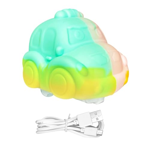 Beleuchtetes Autospielzeug, Autospielzeug aus Silikon, kleine Fahrzeuge für Kinder, blinkende Elektrofahrzeuge, Cartoonautospielzeug, Burb-Kugelfahrzeug von Generic