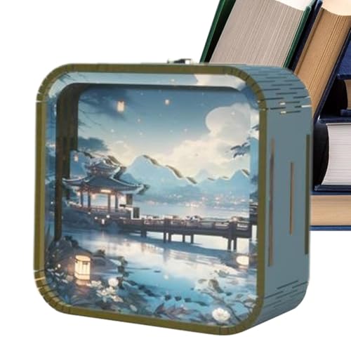 Beleuchtetes Holzpuzzle, Nachtlicht Puzzle aus Holz, Bastelset für Nachttischlampen, Neuheit Lampe für Frauen und Kinder, Heimdekoration für Schlafzimmer und Wohnzimmer von Generic