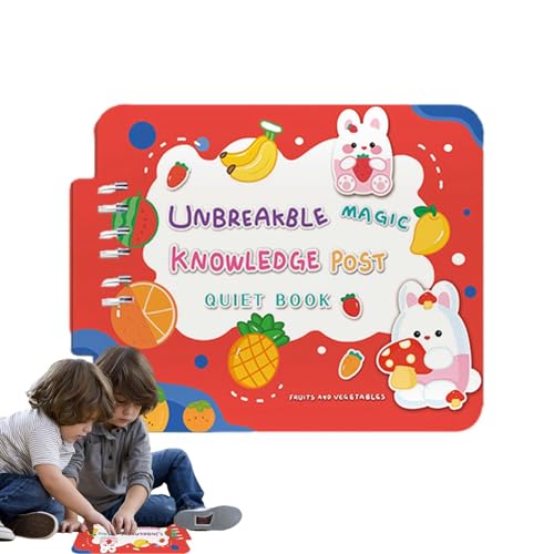 Beschäftigtes Buch für Kinder, sensorisches Buch für Kleinkinder - 4 Hauptthemen beschäftigtes Buch Buch für frühes Lernspielzeug sicheres Design für Geburtstag Weihnachten Hal von Generic