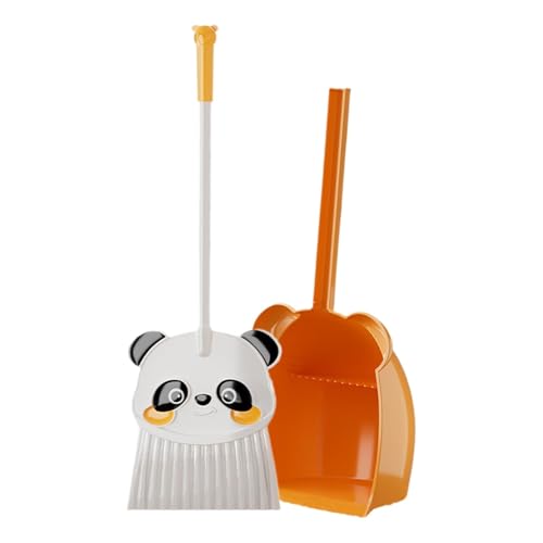 Besen Und Staubpalette Für Kinder, Kindergröße Besen Und Staubschaufel | Cartoon Panda Kleinkindbesen Und Dust Pipan Kit | Kleine Reihe Von Haushaltsassistenten, Kinder P von Generic