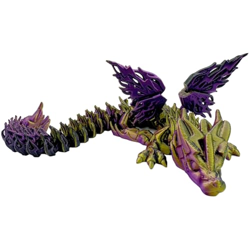 Bewegliche Dinosaurier-Figuren – 3D-gedruckter beweglicher Dinosaurier mit Flügeln – Farbverlauf, flexible Gelenke, Dinosaurier-Figur für Nachttisch, Vitrine Bewegliche Dinosaurier-Figuren – 3D-gedruckter beweglicher Dinosaurier mit Flügeln – Farbverlauf, flexible Gelenke, Dinosaurier-Figur für Nachttisch, Vitrine von Generic