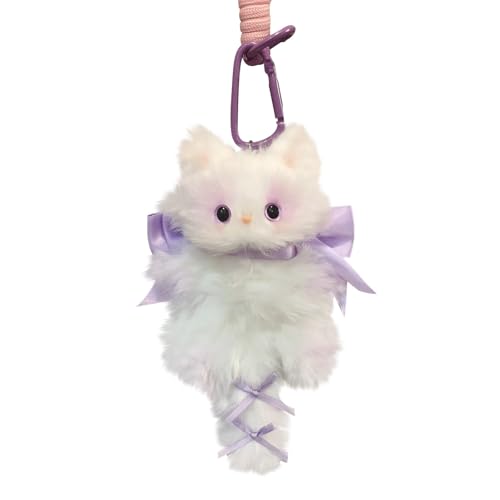 Bezauberndes DIY-Bastelset für Kinder, handgefertigtes Katzenspielzeug, Kunst- und Bastelaktivität für Kinder ab 3 Jahren KzW834 (White, 10cm) von Generic