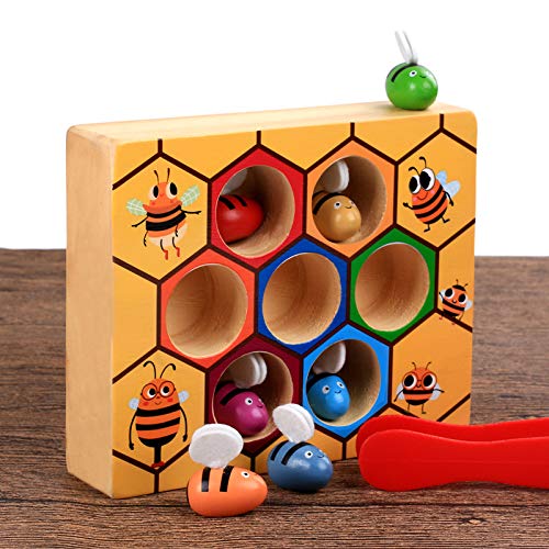 Bienen Farbspiel Sortieren Motorik Holz Natur Geschenk Spielzeug Farben Lernen Jungen Mädchen Lernspiel von Generic