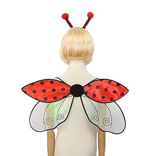 Bienenkostümflügel – Halloween-Bienenflügel, Feeninsekten für Erwachsene | Insekt Fitend Spielen Sie verkleidete Flügel, Bienen-Kostüm-Set, schwarz, gelb, Zubehör von Generic