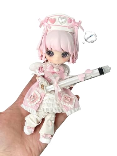 Binary Sweetheart Series OB11 1/12 Bjd Action Sammelfigur Anime-Modell Geschenk 1/12 BJD Puppenspielzeug,Keine zusätzlichen Geschenke(Light pink) von Generic