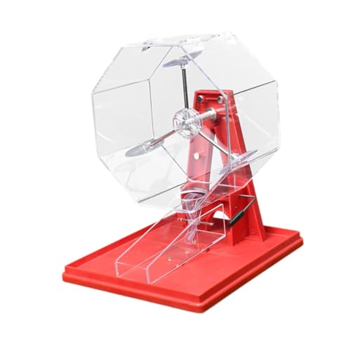 Bingo Bingo Machine Lotter Toy Manual Manual Manual Manual Lucky Ball Maschinen Ballmaschinen Gruppen Gruppen Gruppen, Rot von Generic