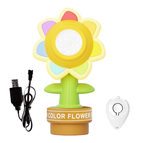 Blase Maschine | Nette Schaukel Sonnenblume Für Auto - Automatische USB Wiederaufladbare Blasengebläse Mit Fernbedienung Für Outdoor Camping Garten Terrasse Und Badewanne von Generic