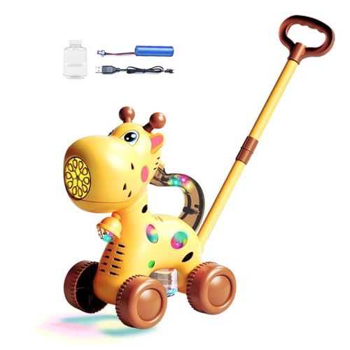 Blasenrasenmäher - Bubble Machine für Kinderwagen, süßer Bubble Wagen mit Tierrasenmäher | Blasenmaschine mit Traktor für Kinder ab 4 Jahren, Laufspielzeug von Generic