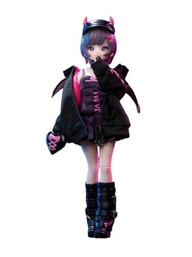 Blindbox Light Nightmare Twins-Serie, 1/6 MJD-Puppe, Actionfiguren in 1/6 BJD-Größe, bewegliche Puppen mit Puppenkleidung, Überraschungsgeschenkspielzeug(Black) von Generic