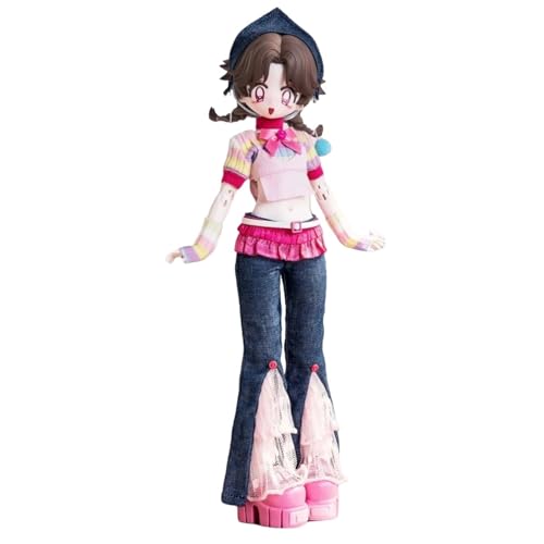 Blindbox Light Nightmare Twins-Serie, 1/6 MJD-Puppe, Actionfiguren in 1/6 BJD-Größe, bewegliche Puppen mit Puppenkleidung, Überraschungsgeschenkspielzeug(Dark pink) von Generic
