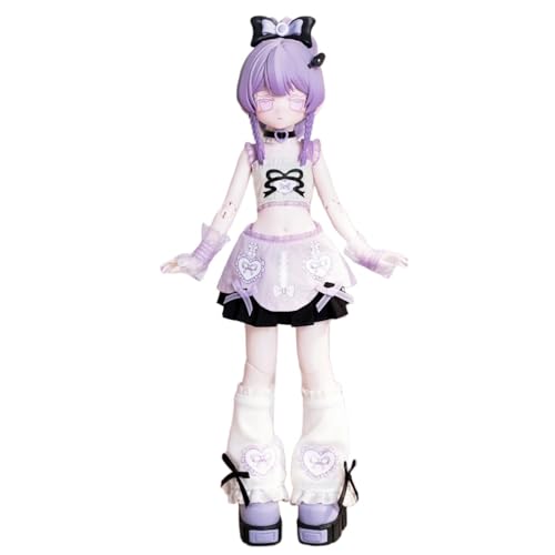 Blindbox Light Nightmare Twins-Serie, 1/6 MJD-Puppe, Actionfiguren in 1/6 BJD-Größe, bewegliche Puppen mit Puppenkleidung, Überraschungsgeschenkspielzeug(Purple) von Generic