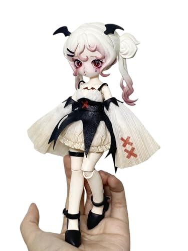 Blindbox Nyssa Bizarre Nightmare-Serie, 1/12 BJD-Puppe, Actionfiguren in OB11-Größe, bewegliche Puppen mit Puppenkleidung, Überraschungsgeschenkspielzeug(Gold) von Generic