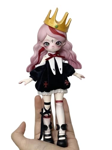 Blindbox Nyssa Bizarre Nightmare-Serie, 1/12 BJD-Puppe, Actionfiguren in OB11-Größe, bewegliche Puppen mit Puppenkleidung, Überraschungsgeschenkspielzeug(Pink) von Generic