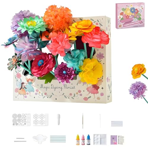 BloomJoy Magisches Blütenblatt-Blumenset, DIY-Bastelset for Papierblumen, Fantasy-Kunst – Magische Blumen, mehr als EIN Dutzend Blumenarten, frei kombinierbare Farben(1PCS) von Generic