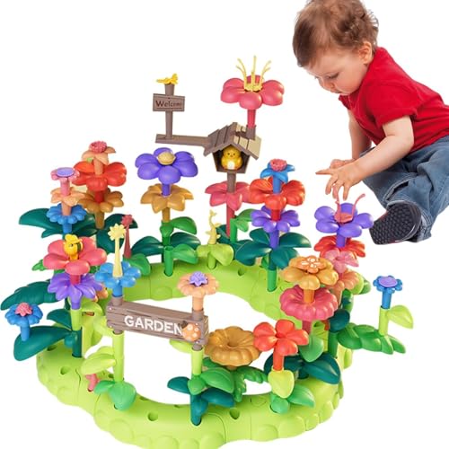Blumen-Bauset, Blumen-Bauspielzeugset,Vorschulkindergartenspielzeug - Bausteine, Sortier- und Stapelspielzeug, Stapelspiel-Spielset für und Mädchen Blumen-Bauset, Blumen-Bauspielzeugset,Vorschulkindergartenspielzeug - Bausteine, Sortier- und Stapelspielzeug, Stapelspiel-Spielset für und Mädchen von Generic