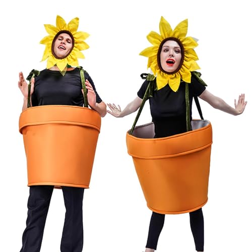 Blumentopf Sonnenblume Erwachsenenkostüm – Sonnenblumentopf-Kostüm | Maskerade Sonnenblume Bonsai Kostüm für Halloween, Kostümpartys Blumentopf Sonnenblume Erwachsenenkostüm – Sonnenblumentopf-Kostüm | Maskerade Sonnenblume Bonsai Kostüm für Halloween, Kostümpartys von Generic