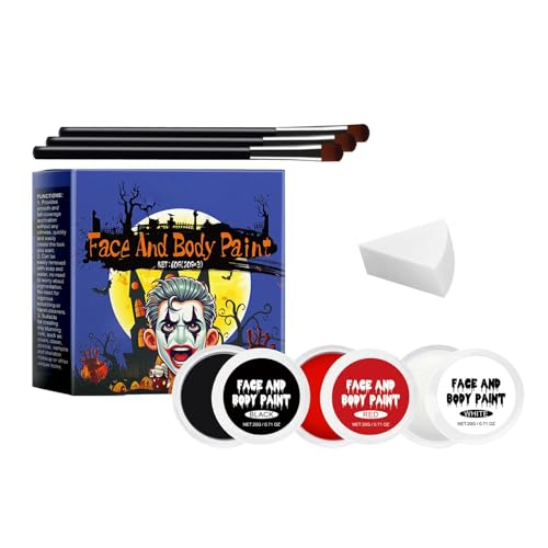 Body Painting Set, Gesichtsbemalung Set | Fantasy Künstler Make-up Malset mit Pinsel und Schwamm | Cosplay Kostüm Make-up für Kunsttheater Make-up von Generic