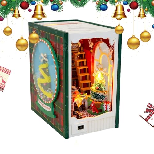 Booknook Puppenhaus Miniatur-Puppenhaus Booknook | Eck-Puppenhäuser für Bücherregal, Dekoration für Bücherregal, Bücherregal, Miniatur Kit für König Booknook Puppenhaus Miniatur-Puppenhaus Booknook | Eck-Puppenhäuser für Bücherregal, Dekoration für Bücherregal, Bücherregal, Miniatur Kit für König von Generic