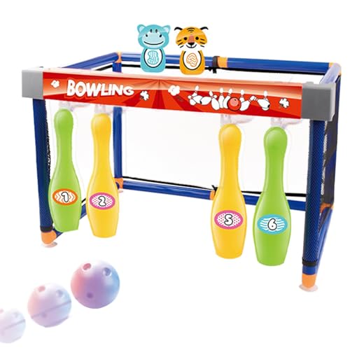 Bowlingspiel für | Bowling-Kegelspielzeug mit Bällen und Tor, Sportspielzeug für und Mädchen ab 3 Jahren, lustiges Spielset für Aktivitäten im Innen- und Außenbereich Bowlingspiel für | Bowling-Kegelspielzeug mit Bällen und Tor, Sportspielzeug für und Mädchen ab 3 Jahren, lustiges Spielset für Aktivitäten im Innen- und Außenbereich von Generic