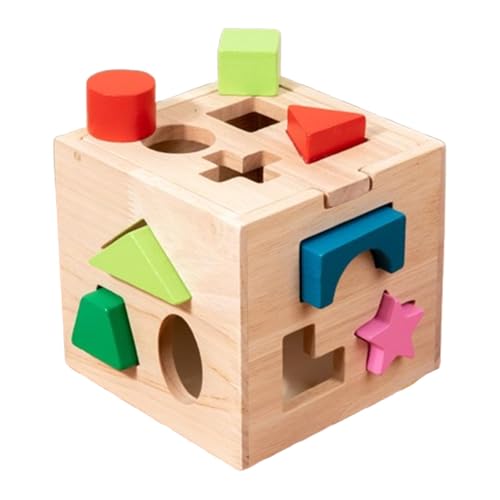 Box zum Ändern der Form, sortiertes Spielzeug in Puzzle-Form, Sortierwürfel aus Holz, Sortierwürfel, klassische bunte Puzzlespiele, pädagogische Feinmotorik, für Mädchen und Box zum Ändern der Form, sortiertes Spielzeug in Puzzle-Form, Sortierwürfel aus Holz, Sortierwürfel, klassische bunte Puzzlespiele, pädagogische Feinmotorik, für Mädchen und von Generic