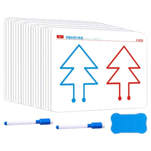 Brain Learning Toys Card Game - 20pcs Brain Training Educational Toy Card, Brain Training Card Game | Hand-Brain Coordination Card Fine Motor Skills, Left & Right Brain Development Card for Parent Brain Learning Toys Card Game - 20pcs Brain Training Educational Toy Card, Brain Training Card Game | Hand-Brain Coordination Card Fine Motor Skills, Left & Right Brain Development Card for Parent von Generic