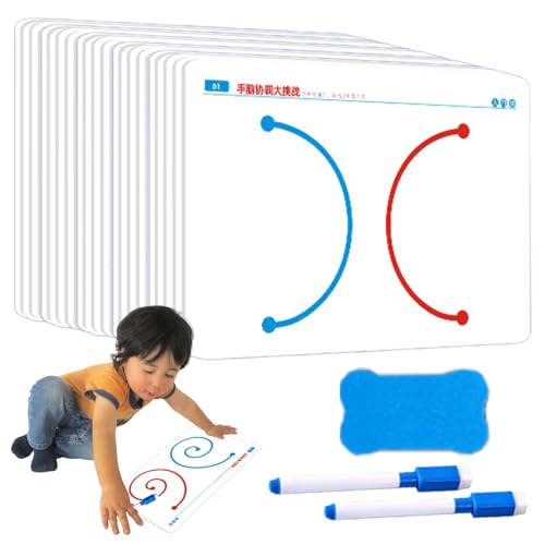 Brain Training Card - Mentale Trainingskarten, Mind Fitness Übungen | 20 Stück Hand-Gehirn-Koordinationskarte Feinmotorik, tragbare Denksportaufbau Werkzeuge von Generic