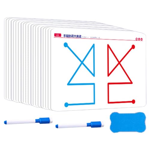 Brain Training Card Set, 8.27x5,51 Zoll Trainingsbereichskarte | Hand-Gehirn-Koordinationskarte, Linke und rechte Hirnentwicklungskarte für Eltern-Kind-Interaktion von Generic