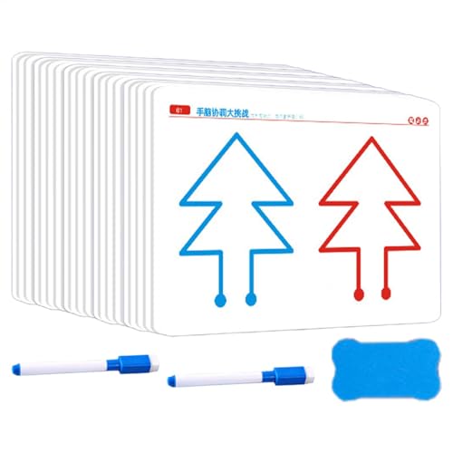 Brain Training Card Set - 20pcs Memory Card -Spiel, verbessert die Hand -Gehirn -Koordination | Fördert das Wachstum des linken und rechten Gehirns, Interaktion zwischen Eltern und Kind, Gehirnlernen, von Generic