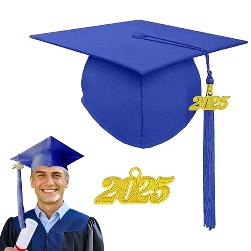 Breathable Bachelor Hats - Graduation Hats | Adjustable Bachelor With Year Plate,Dress Accessory Photo Props, High School Graduation Souvenirs For School Gathering, Cosplay von Generic