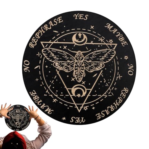 Brett zum Vorhersagen des Glücks – Ouija Geistertafel | Holzbrett für Planchette mit dekorativer Botschaft für Entscheider - Planchette mit dekorativer Botschaft aus Holz von Generic