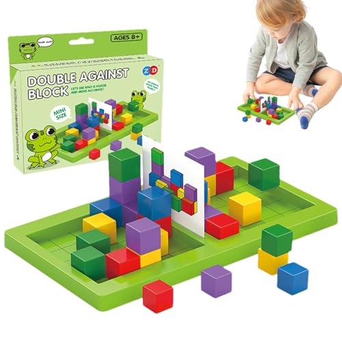Brettspiel, Bausteine-Spiel - Zwei-Spieler-Bausteine-Spiel, herausfordernd - Üben Sie logisches Denken für Kinder, frühes Lernspielzeug für Wohnzimmer, Klassenzimmer und Kinderzimmer von Generic