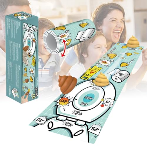 Brettspiel Curling Sport Indoor Casual Eltern-Kind-Interaktion gegen Kinder Brettspiel Spielzeug Poo SCg273 (Mint Green, 120x30x2cm) von Generic