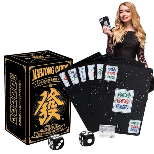 Brettspiele für Erwachsene,Tragbares Mahjong Solitaire | Reisespiel für Senioren, Freunde, Klassenkameraden für Reise-Mahjong-Karten für Freunde, Senioren, Erwachsene für Parkfreunde, Reise-Mahjong-Ka von Generic