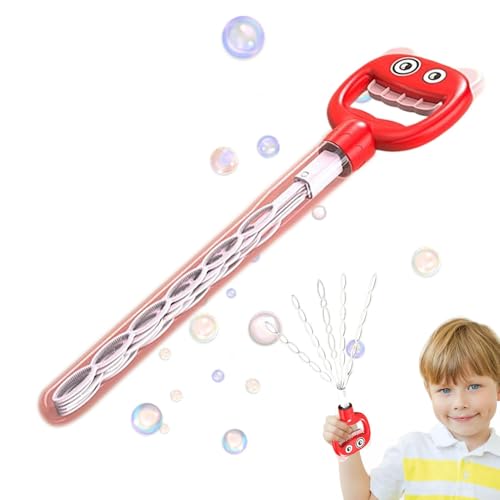 Bubble Stick - lächelnde Gesichtsblasengebläse Stock | 5-Klauen-Handheld-lächelnde Gesichtsblasenstock, 30 Löcher offene Blasenschiebung Teleskop Blasenspielzeug für Partybevorzugungen von Generic