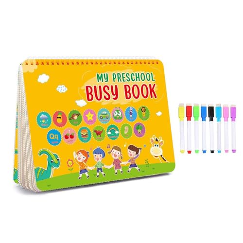 Buch für Vorschule, beschäftigtes Buch für Kleinkinder | Lernbücher für Kleinkinder mit 15 Themen, Lernspielzeug für Kleinkinder von Generic