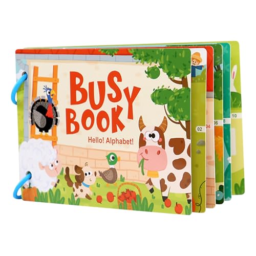 Buchspielzeug für Kleinkinder, Lernaktivitäten im Vorschulalter, pädagogische Bücher für Kinder ab 3 Jahren, sensorisches Kleinkindspielzeug, Geburtstage, Weihnachten, Reisen für Kinder (A, One Size) Buchspielzeug für Kleinkinder, Lernaktivitäten im Vorschulalter, pädagogische Bücher für Kinder ab 3 Jahren, sensorisches Kleinkindspielzeug, Geburtstage, Weihnachten, Reisen für Kinder (A, One Size) von Generic