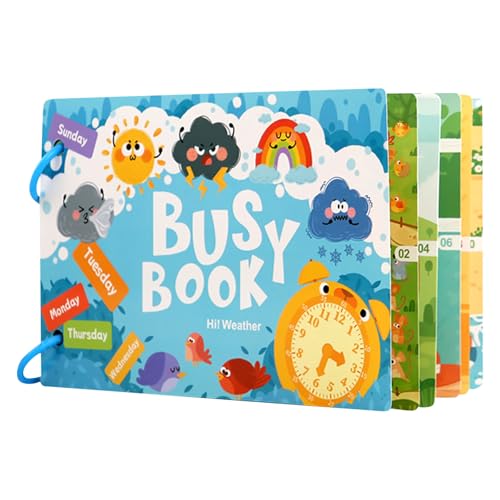 Buchspielzeug für Kleinkinder, Lernaktivitäten im Vorschulalter, pädagogische Bücher für Kinder ab 3 Jahren, sensorisches Kleinkindspielzeug, Geburtstage, Weihnachten, Reisen für Kinder (E, One Size) Buchspielzeug für Kleinkinder, Lernaktivitäten im Vorschulalter, pädagogische Bücher für Kinder ab 3 Jahren, sensorisches Kleinkindspielzeug, Geburtstage, Weihnachten, Reisen für Kinder (E, One Size) von Generic