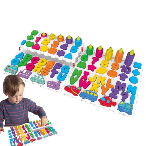 Buchstaben-Assoziations-Puzzle – Erwachungsspielzeug, Vereins-Puzzlespiel mit Figuren | Lernspielzeug für die frühe Bildung, Lernaktivitäten im Vorschulalter für Mädchen und von Generic