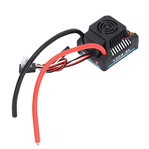 Bürstenloser ESC, 120A Bürstenloser ESC Professioneller Programmierbarer wasserdichte Elektrogeschwindigkeit Controller RC - Motor Controller für 1/8 RC -Auto von Generic