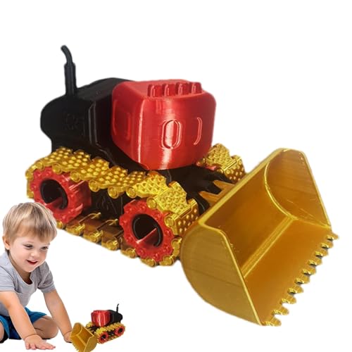 Bulldozer-Spielzeug für Jungen, Bulldozer-Spielzeug für Kinder | 3D-gedrucktes Ornament, bewegliches Bulldozer-Spielzeug für Kinder | Sammelfiguren, Ornament für alle Altersgruppen, für von Generic