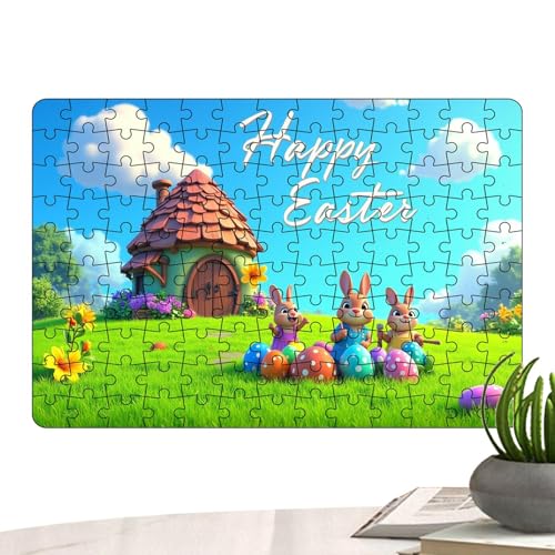 Bunny Art - Osterkaninchen Jigsaw, Cartoon Urlaub Puzzle | Niedliches Bild Puzzle Für Erwachsene Und Jugendliche, Festliches Kaninchenspiel Für Die Frühjahrssitze, Kreative Tischdekor Für von Generic