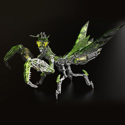Bunte Mantis 3D Metall Puzzle mit Licht, 3D Modellbausatz Metall für Erwachsene mit Werkzeugen, Desktop Ornaments Spielzeug Geschenke, 3D Scorpion Metal Puzzle (A) von Generic