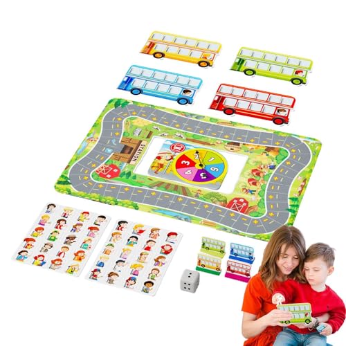 Busstopp Lernspielzeug, Bushaltespiel Puzzle | Mathematik Spiel Spielzeug | Lernreisespiel, Lernwerkzeuge für Eltern, Lehrer von Generic