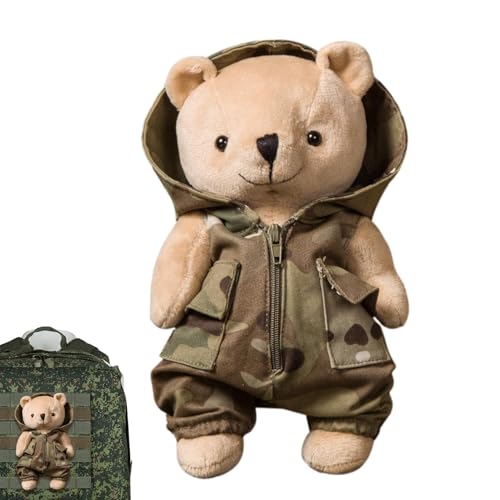 Camouflage-Bärpuppe Camouflage Bär - Cartoon Camouflage Puppe 21,5 cm - Room Decor Collectible Abnehmbare Dekokissen für Schlafsofa, Kinder und Erwachsene Camouflage-Bärpuppe Camouflage Bär - Cartoon Camouflage Puppe 21,5 cm - Room Decor Collectible Abnehmbare Dekokissen für Schlafsofa, Kinder und Erwachsene von Generic
