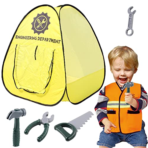 Camping-Set für | 7-teiliges Spielzelt-Set für Camping – Spielzelt für Simulationsspielzeug, Hammer, Säge, Zange, Basteln, Geschenk Camping-Set für | 7-teiliges Spielzelt-Set für Camping – Spielzelt für Simulationsspielzeug, Hammer, Säge, Zange, Basteln, Geschenk von Generic