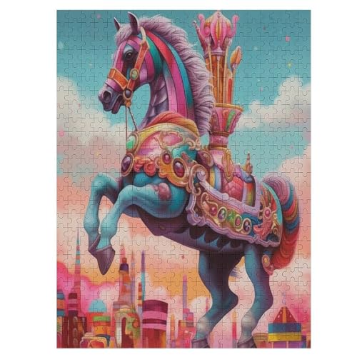 Candy Horse - 1000 Teile Puzzle – - Hochauflösendes - Gelegenheitsspiel – 1000 Teile Holzpuzzle 500 PCS von Generic