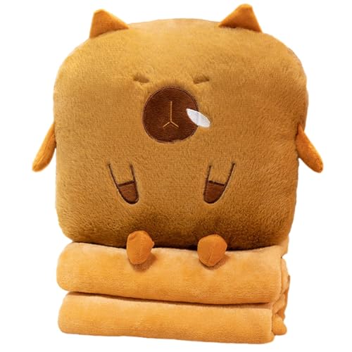 Capibara Kissen, Capibara Plüsch | Kuscheltier mit Schießkissen | Kuschelkissen Niedliche und bequeme Plüschtiere zum Arbeiten, Lesen und Reisen von Generic