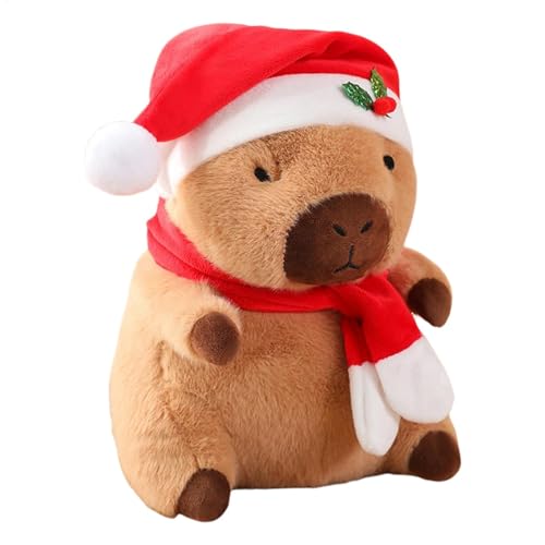 Capibara Plüsch Capibara | Plüschkissen mit niedlicher Weihnachtsmütze | Plüschpuppenspielzeug, Plüschtier-Heimdekoration für Thanksgiving d Capibara Plüsch Capibara | Plüschkissen mit niedlicher Weihnachtsmütze | Plüschpuppenspielzeug, Plüschtier-Heimdekoration für Thanksgiving d von Generic